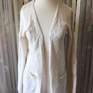 Mo:Vint Anthropologie Sweater Oatmeal Cream Long Sleeve Cardigan Small